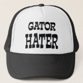 Gator Hater Black design Trucker Pet (Voorkant)