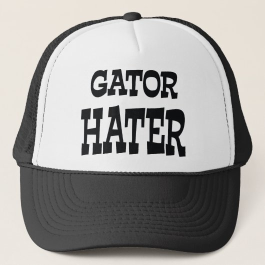 Gator Hater Black design Trucker Pet (Voorkant)