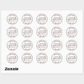 Gator-Hater-est-garnet Ronde Sticker (Vel)