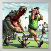 Gator Hazards - Golf Art Print (Voorkant)