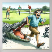 Gator Hazards - Golf Art Print (Voorkant)