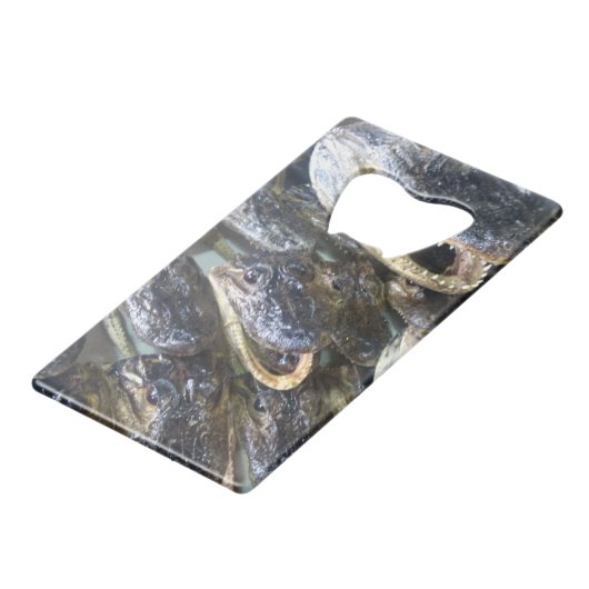 Gator Head flesopener Creditkaart Flessenopener (Achterkant Gekanteld)