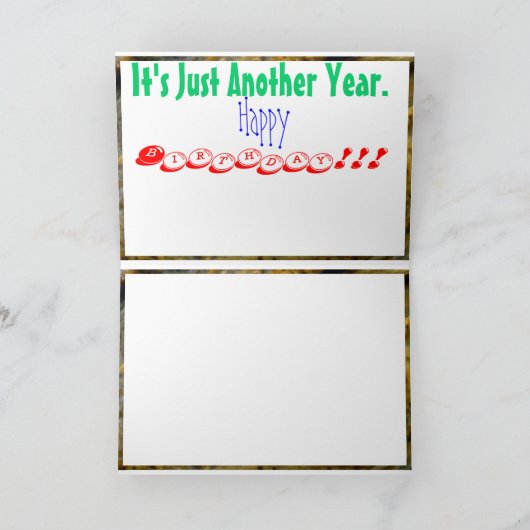 Gator Head Legs Happy Birthday Kaart (Binnen)