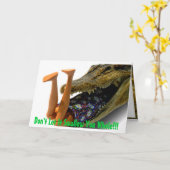 Gator Head Legs Happy Birthday Kaart (Gele Bloem)