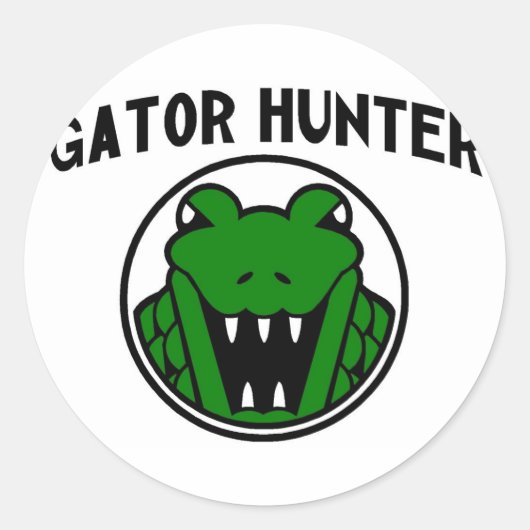 Gator Hunter-symbool Ronde Sticker (Voorkant)