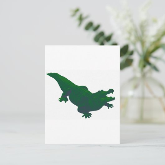 GATOR IN GROEN BRIEFKAART (Staand voorkant)