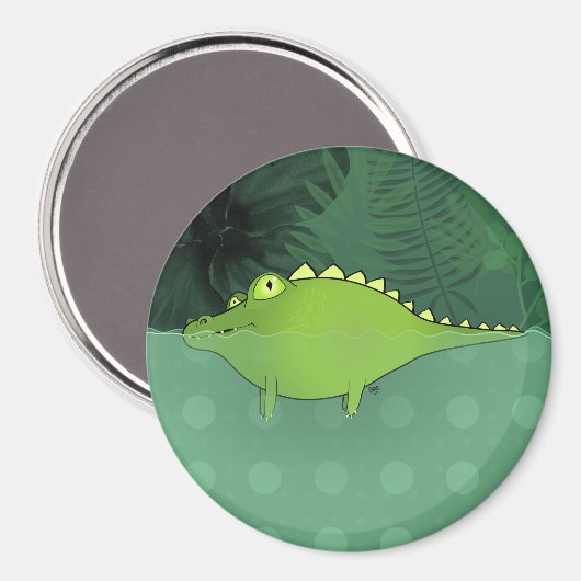 Gator in het moerasnet magneet (Voorkant / Achterkant)