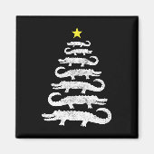Gator Kerstboom Wild Alligator Xmas Funny A Magneet (Voorkant)