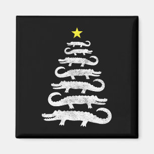 Gator Kerstboom Wild Alligator Xmas Funny A Magneet