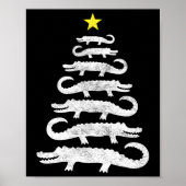 Gator Kerstboom Wild Alligator Xmas Funny A Poster (Voorkant)