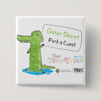 Gator klaar! vierkante button 5,1 cm