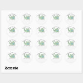 Gator lezen baby's eerste bibliotheek bookplate ronde sticker (Vel)