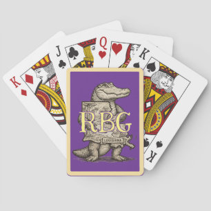 Gator Liefde Louisiana Speelkaarten met Monogram