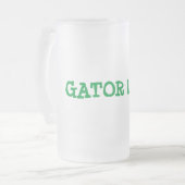 Gator Love Frosted Glass Beer Mok (Voorkant links)