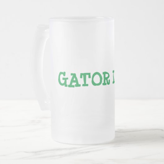 Gator Love Frosted Glass Beer Mok (Voorkant links)