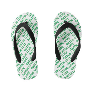 Gator Love Green Tiled Beach Teenslippers