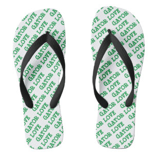 Gator Love Green Tiled Beach Teenslippers