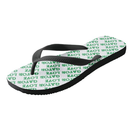 Gator Love Green Tiled Beach Teenslippers (Schuin)