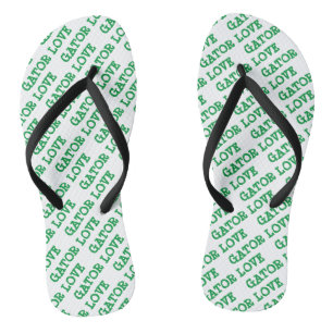 Gator Love Groene betegelde strand Teenslippers
