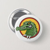 Gator Mascot Ronde Button 5,7 Cm (Voorkant /achterkant)