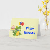 Gator met Ballons en Kaarten van de Verjaardag van (Gele Bloem)