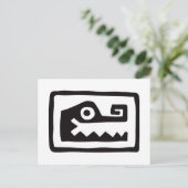 Gator, Mexicaanse hiërogliefen (Maya) Briefkaart (Staand voorkant)