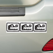 Gator, Mexicaanse hiërogliefen (Maya) Bumpersticker (Op auto)