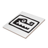 Gator, Mexicaanse hiërogliefen (Maya) Tegeltje (Zijkant)