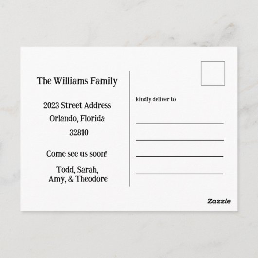 Gator on the Go bewegend Briefkaart (Achterkant)