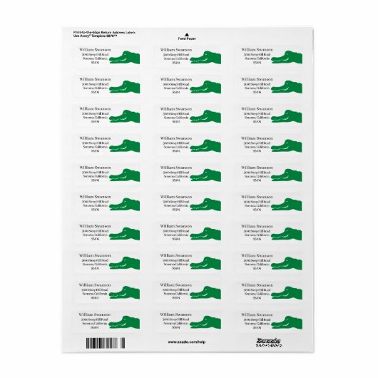 Gator retouradreslabel etiket (Full Sheet)