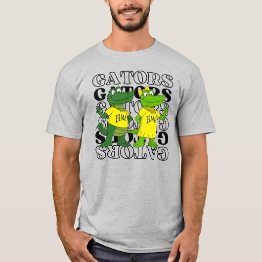 Gator Spiegel Achtergrond T-shirt (Voorkant)