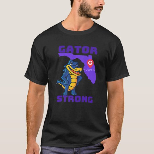 Gator Strong Florida Alligator Crocodile Zoo Anima T-shirt (Voorkant)