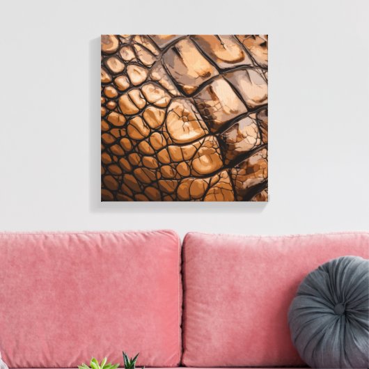 Gator-textuur Canvas Afdruk (Insitu (Woonkamer))