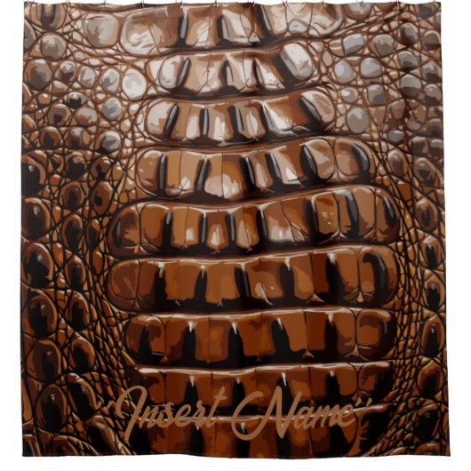 Gator-textuur Douchegordijn (Voorkant)