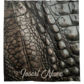 Gator-textuur Douchegordijn (Voorkant)