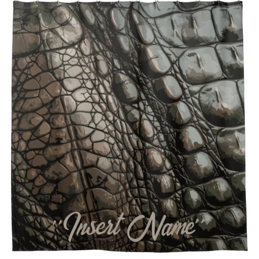 Gator-textuur Douchegordijn (Voorkant)