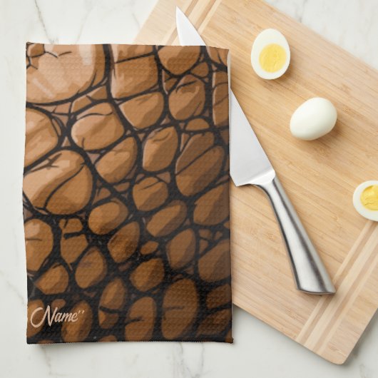 Gator-textuur Theedoek (Quarter Fold)