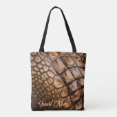 Gator-textuur Tote Bag (Achterkant)