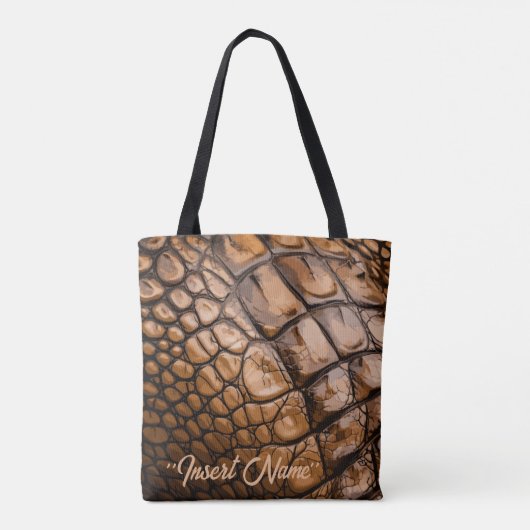 Gator-textuur Tote Bag (Achterkant)