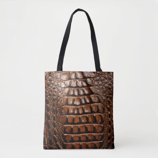 Gator-textuur Tote Bag (Voorkant)