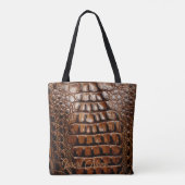 Gator-textuur Tote Bag (Achterkant)