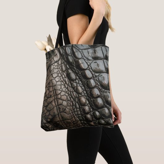Gator-textuur Tote Bag (Dichtbij)