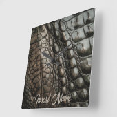 Gator-textuur Vierkante Klok (Hoek)