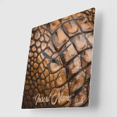 Gator-textuur Vierkante Klok (Hoek)