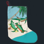 Gator Tropische Kerstkous Kleine Kerstsok<br><div class="desc">Een zeer tropische Florida,  strandgator kerstkous! Het is best dubbelzijdig.</div>