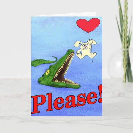Gator-Valentijn Feestdagen Kaart (Voorkant)