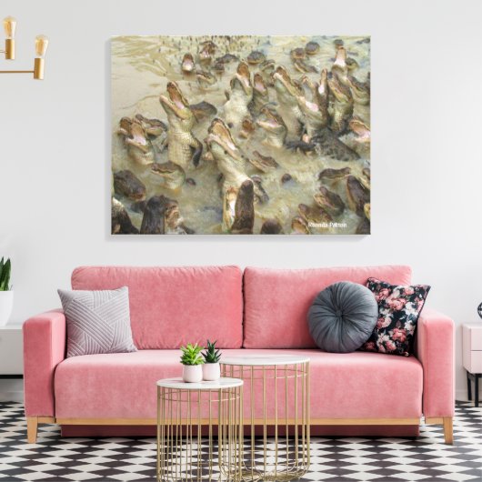 gator-voedingen canvas afdruk (Insitu (Woonkamer))