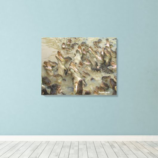 gator-voedingen canvas afdruk (Insitu (Houten vloer))