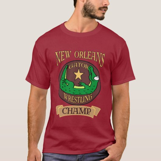 Gator Wrestling Champ, New Orleans, Verenigde Stat T-shirt (Voorkant)