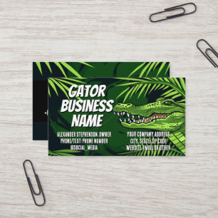 Gator Zakelijke Kaarten Alligator Logo Aannemer Visitekaartje